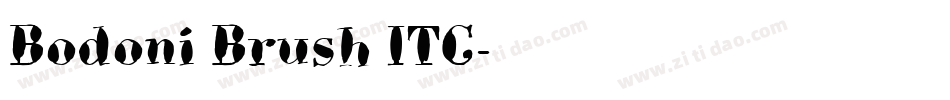 Bodoni Brush ITC字体转换